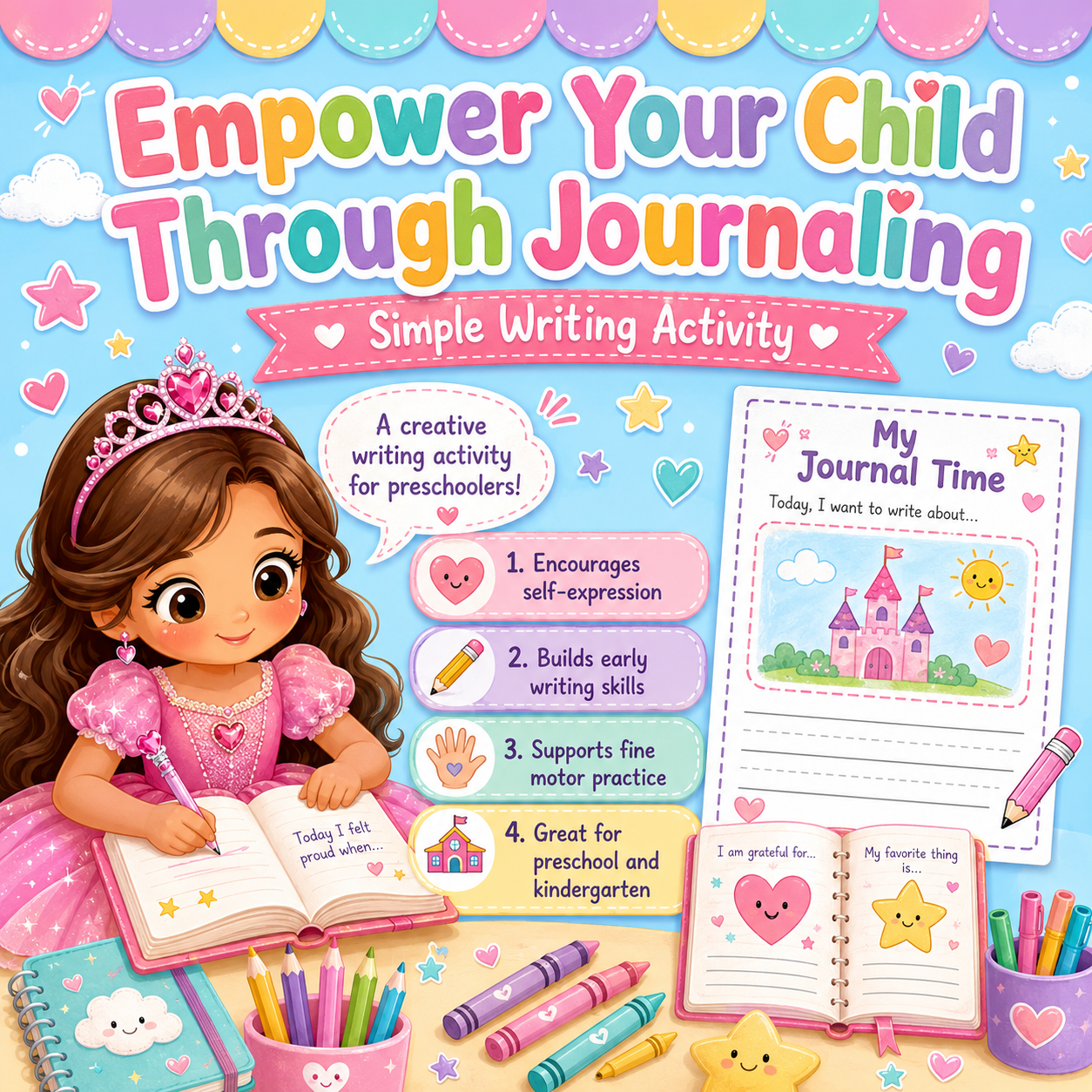 kids journaling littleslearningcorner.com