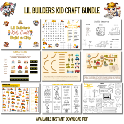 Construction pretend play printable pack