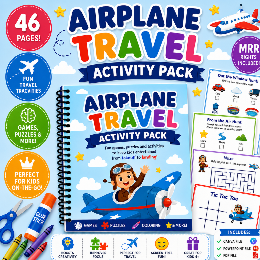 airplane activity pack commercial use