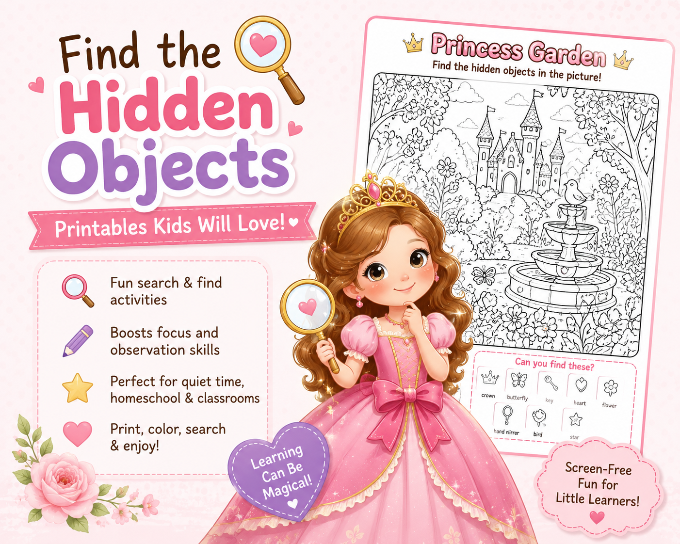 find the hidden objects printables littleslearningcorner.com