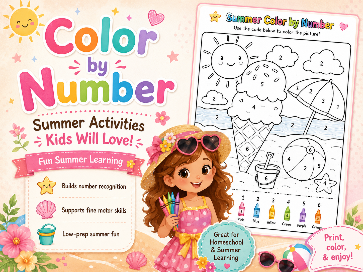 color by number littleslearningcorner.com