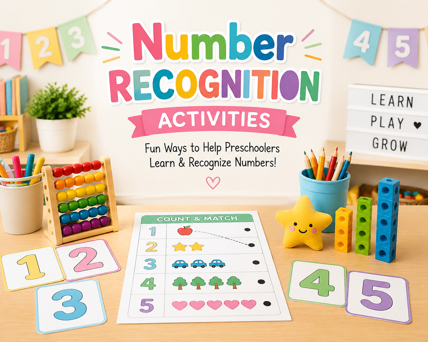 number recognition littleslearningcorner.com